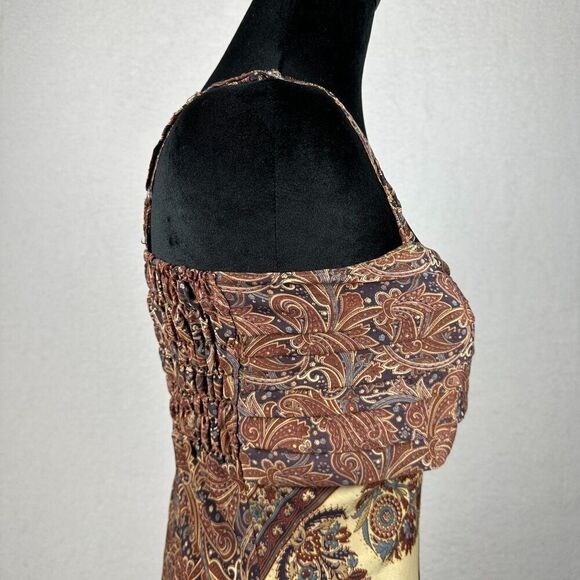 India Boutique Paisley Midi Dress Size Small Sleeveless Boho Sundress Western - Picture 16 of 16